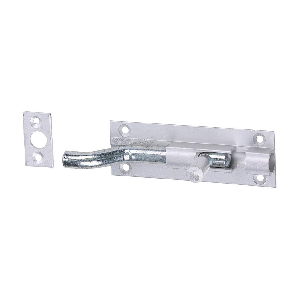 Necked Barrel Bolt - Satin Anodised Aluminium 75 x 25