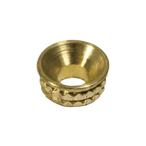 Knurled Inset Screw Cups - Solid Brass To fit 5.5, 6.0 Screw