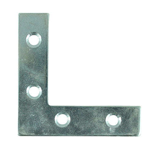 Corner Plate - BZP - 75 x 75 x 16 (Pack 4)