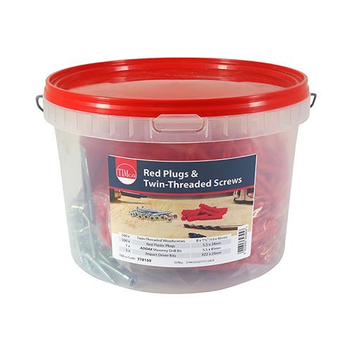 Red Premium Plastic Plugs with Screws