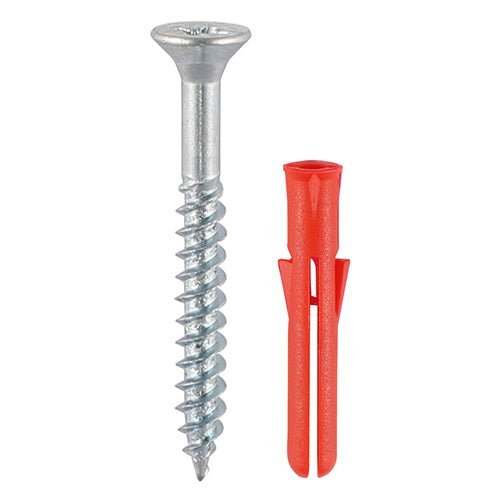 Red Premium Plastic Plugs with Screws