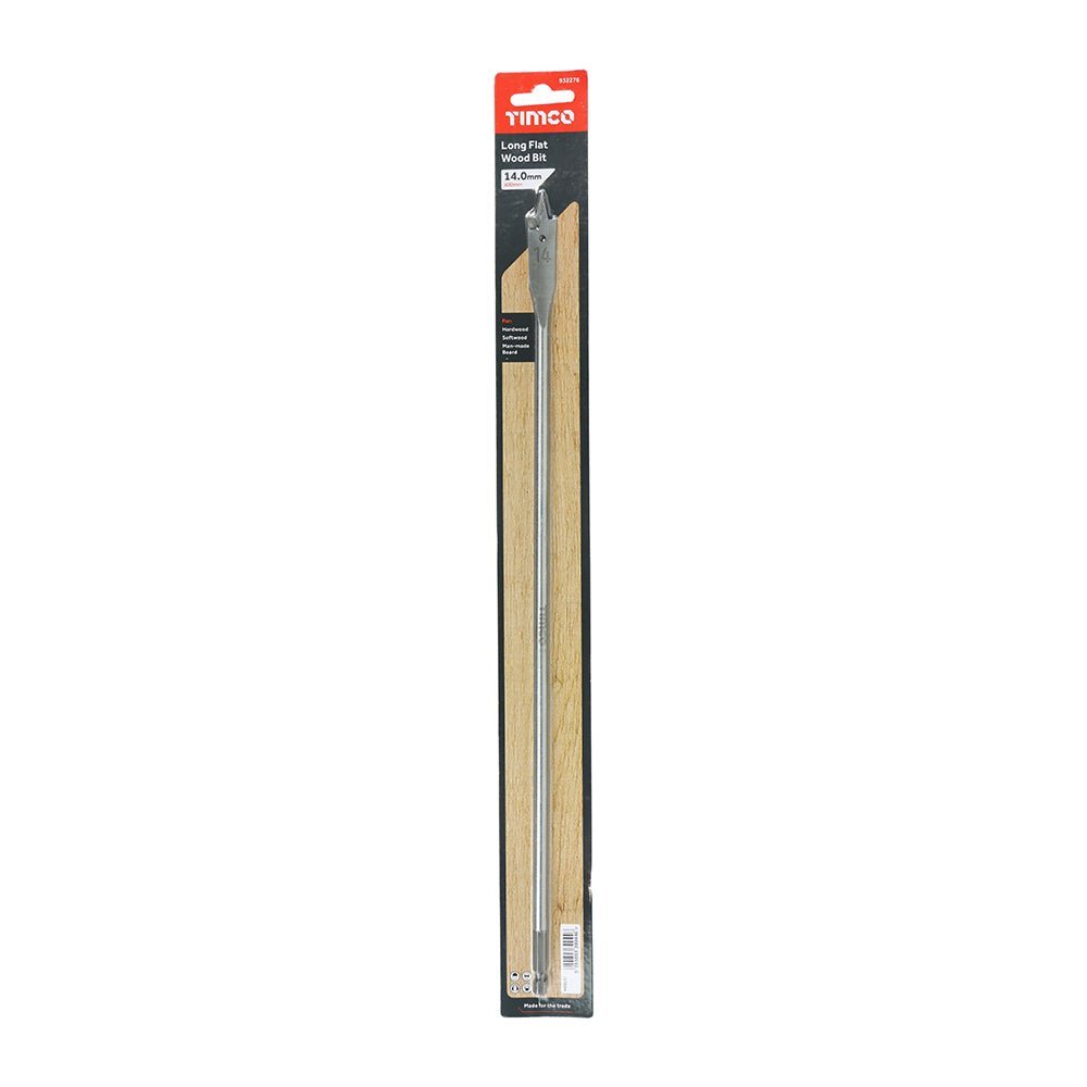 Long Flat Wood Bit - 14.0 x 400