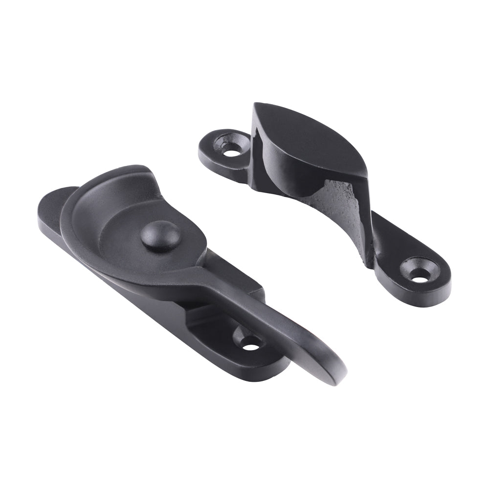 Fitch Pattern Sash Fastener - Matt Black 68 x 14