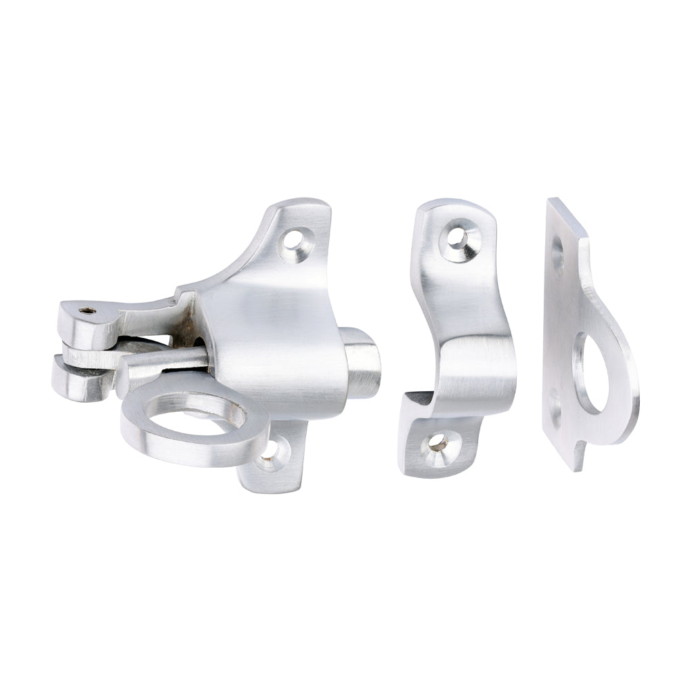 Fanlight Catch - Satin Chrome 50 x 60