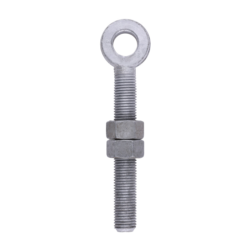 Adjustable Gate Eye with Nuts - Hot Dipped Galvanised M22 x 150