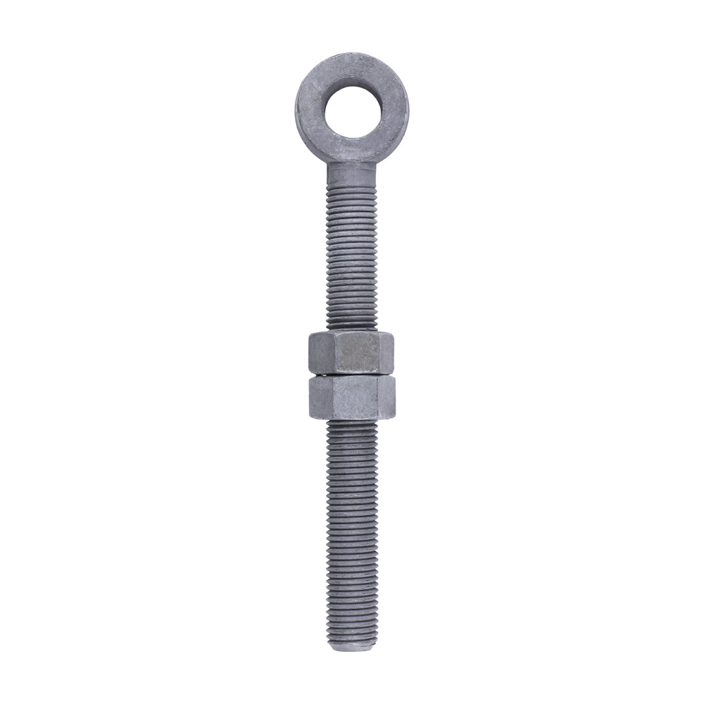 Adjustable Gate Eye with Nuts - Hot Dipped Galvanised M22 x 200