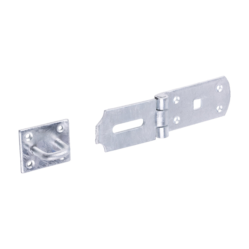 Secure Bolt On Hasp & Staple - Heavy Duty - Hot Dipped Galvanised 8"