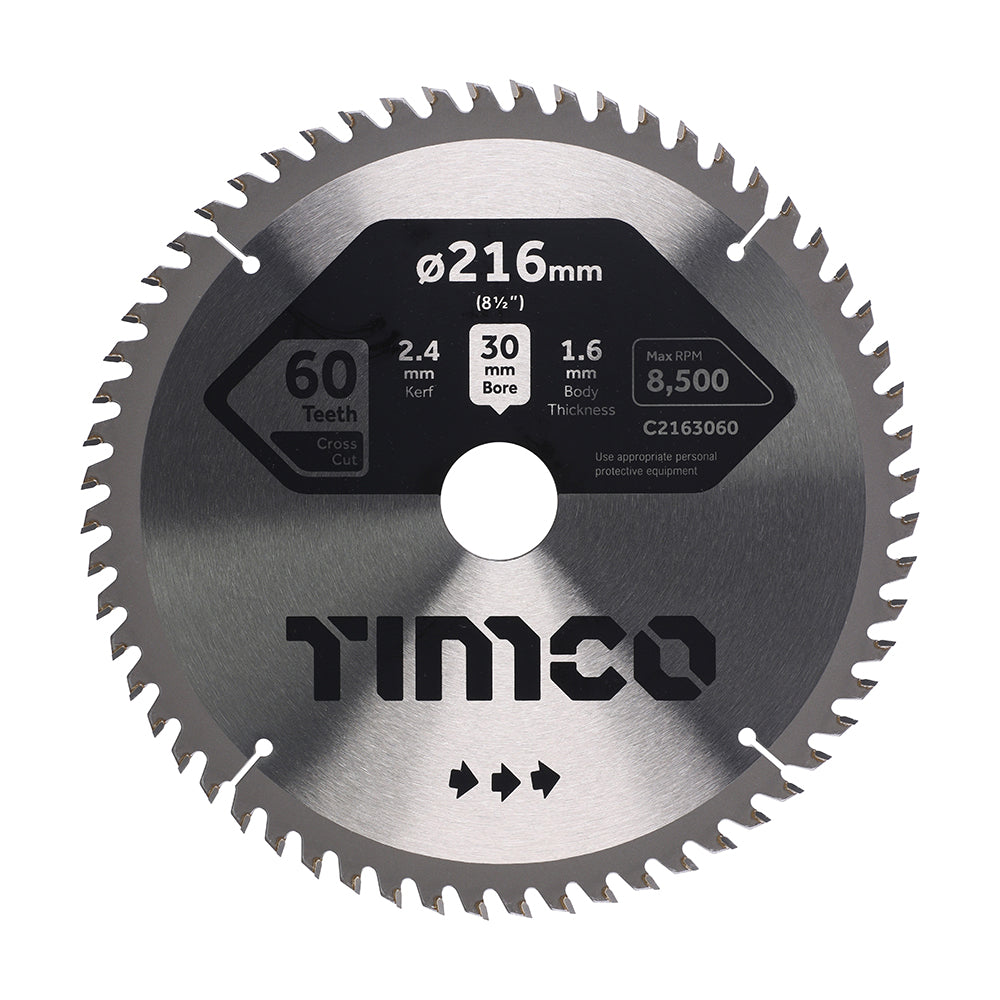 Circular Saw Blade - Fine Trim/Finishing - Extra Fine 216 x 30 x 60T