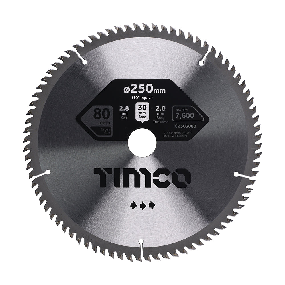 Circular Saw Blade - Fine Trim/Finishing - Extra Fine 250 x 30 x 80T