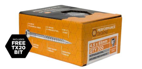 Performance Deckings Screws - TX Drive - Stainless Steel