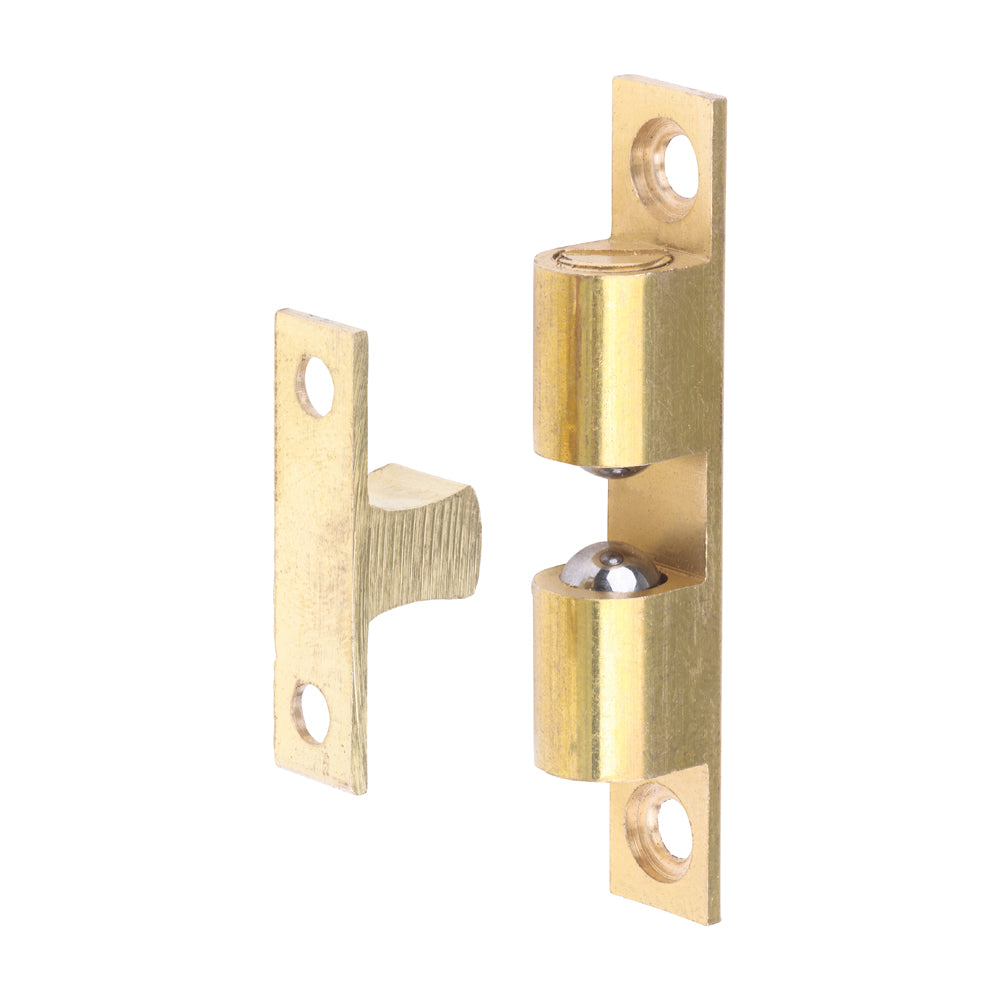 Double Ball Catches - Electro Brass 50mm