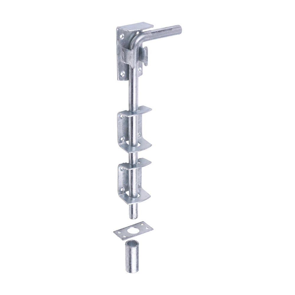 Garage Drop Down Bolt - Hot Dipped Galvanised 12"