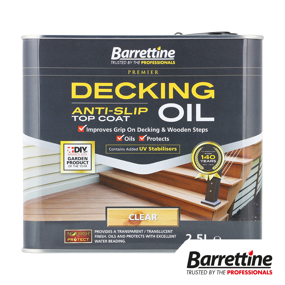 Decking Oil Anti-Slip - Clear 2.5L - Pack of 4