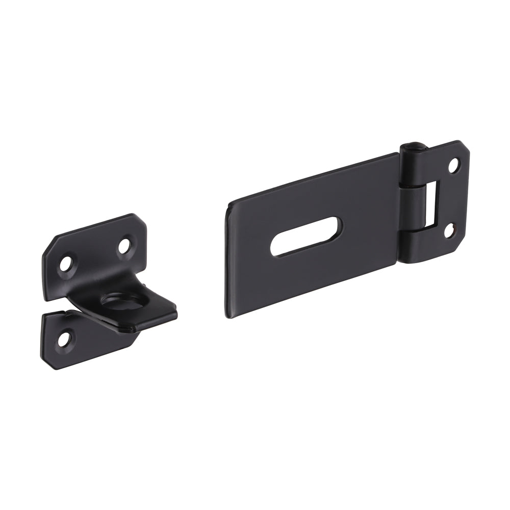 Safety Pattern Hasp & Staple - Black 3"