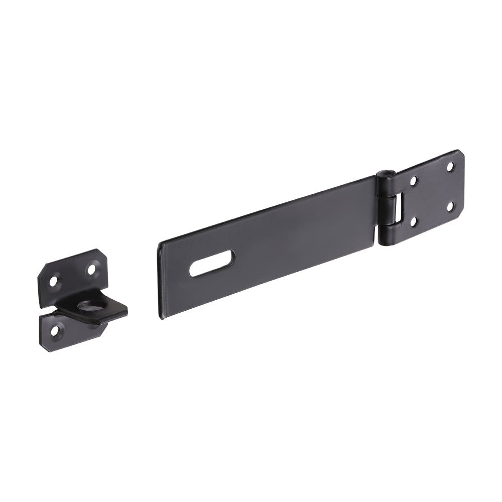 Safety Pattern Hasp & Staple - Black 6"