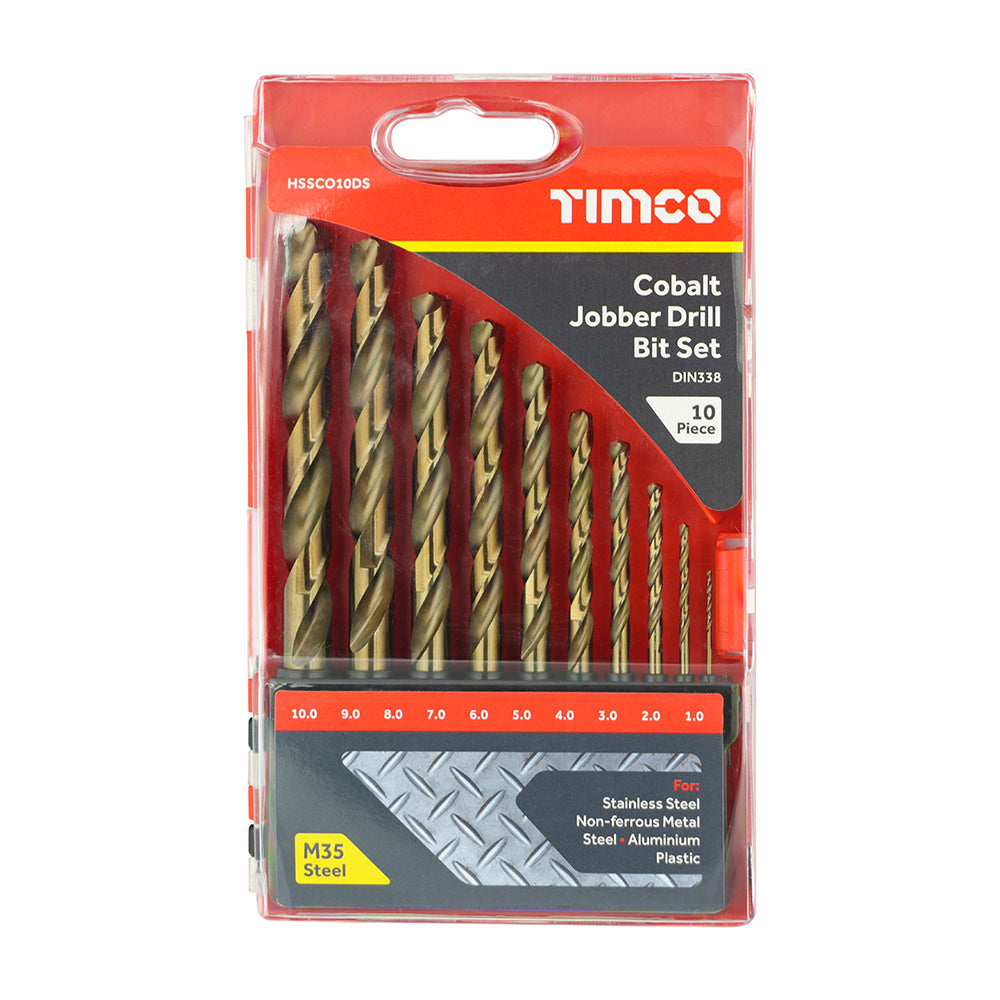 Cobalt Jobber Drill Bit Set 10pcs