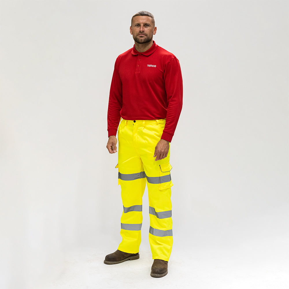 Hi-Visibility Executive Trousers - Yellow Medium