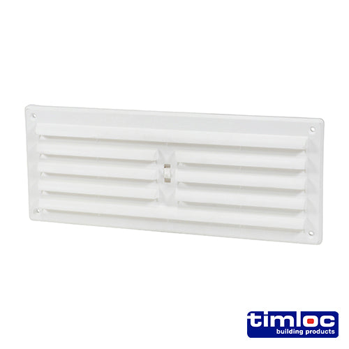Timloc Internal Plastic Hit and Miss Louvre Grille Vent - White - 1208W 260 x 104