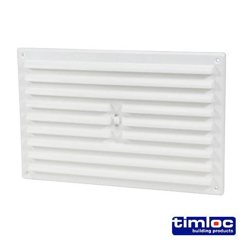 Timloc Internal Plastic Hit and Miss Louvre Grille Vent - White - 1209W 260 x 170