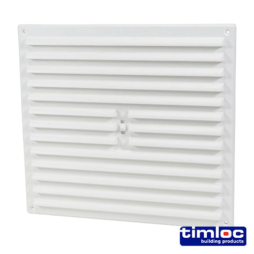 Timloc Internal Plastic Hit and Miss Louvre Grille Vent - White - 1210W 260 x 235