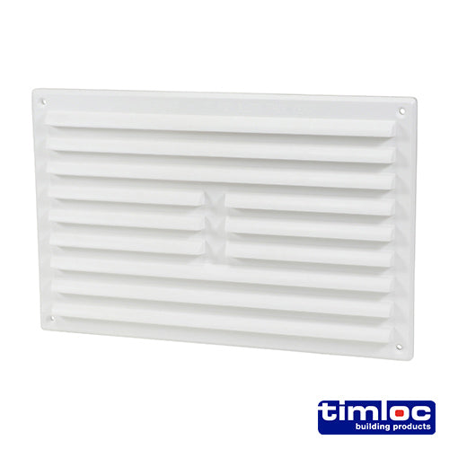 Timloc Internal Plastic Louvre Grille Vent - White - 1211W 260 x 170