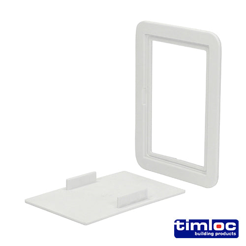 Timloc Access Panel - Plastic - Clip Fit - White - AP110 115 x 165