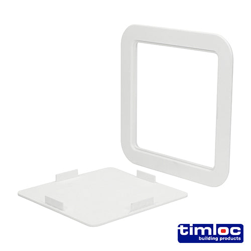 Timloc Access Panel - Plastic - Clip Fit - White - AP200 205 x 205