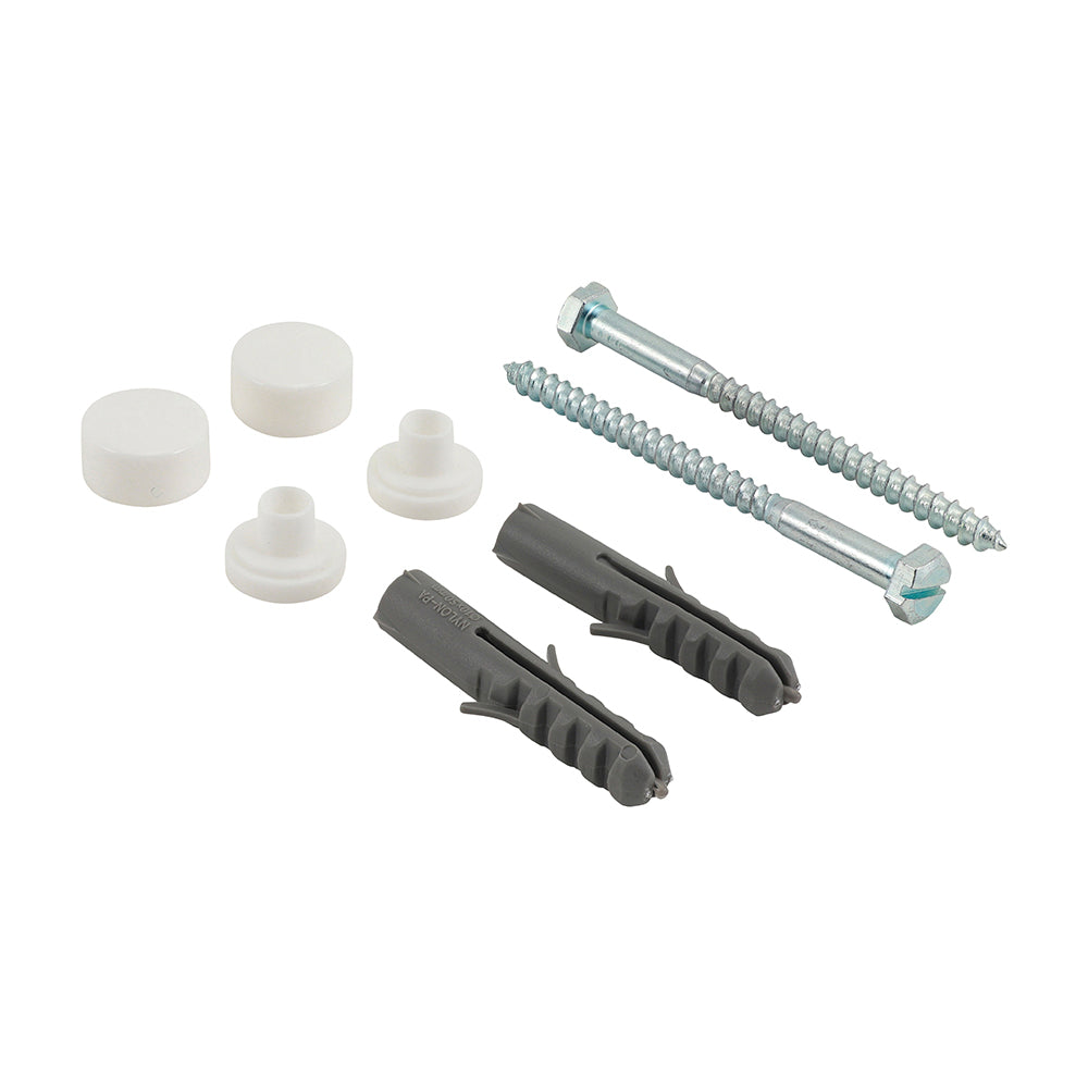 Pan/Bidet Fixing Kit - White Pan Kit