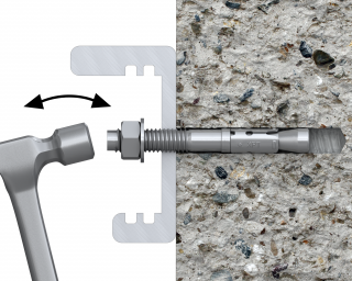 Rawlplug R-XPT - Throughbolt - Zinc