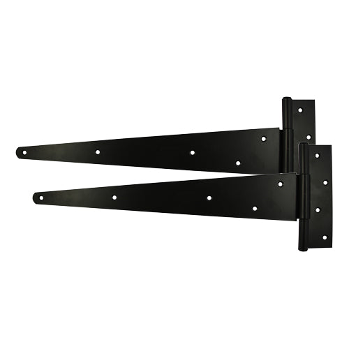 Pair of Strong Tee Hinges - Black 16"