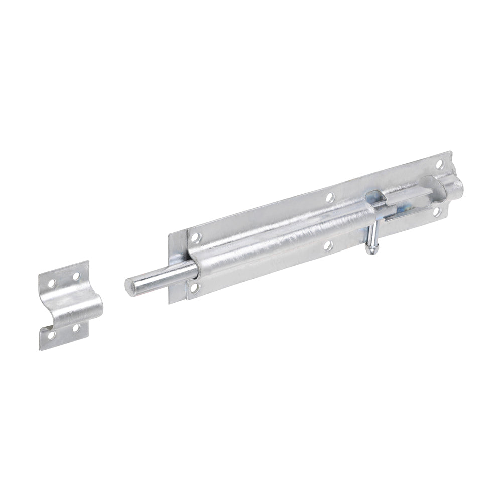 Straight Tower Bolt - Hot Dipped Galvanised 8"