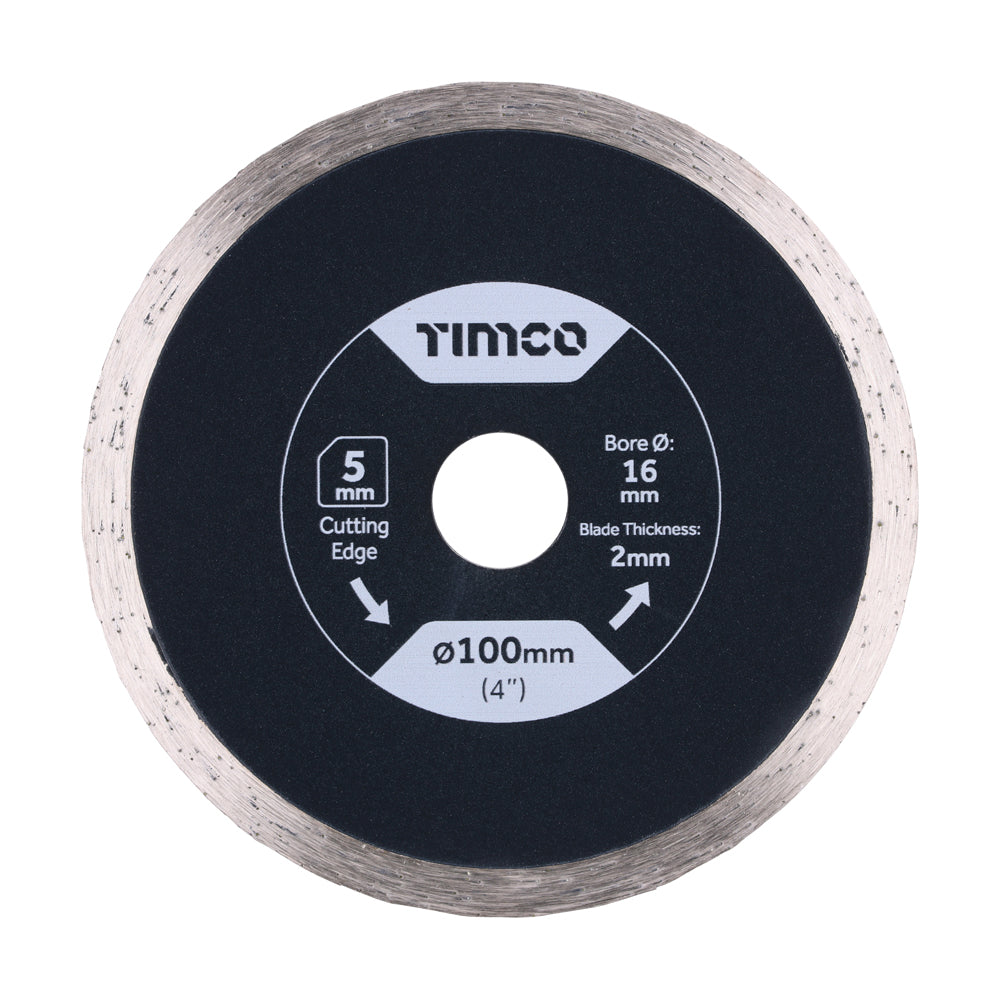 General Purpose Tile & Ceramic Diamond Blade - Continuous 100 x 16.0