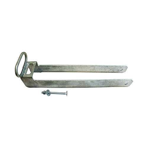 Throw-Over Gate Loop With Lifting Handle - Hot Dipped Galvanised 350mm