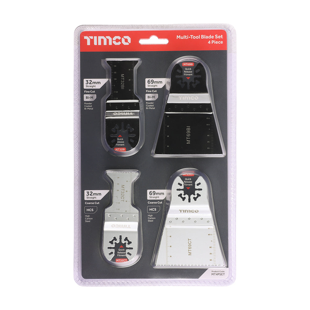 Multi-Tool Blade Set - 4 Piece Set