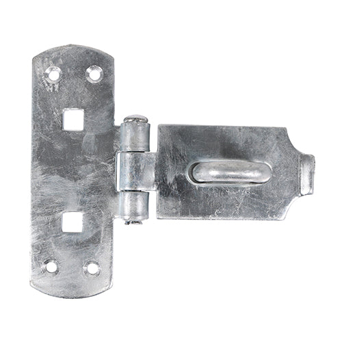 Vertical Pattern Bolt On Hasp & Staple - Heavy Duty - Hot Dipped Galvanised 6"