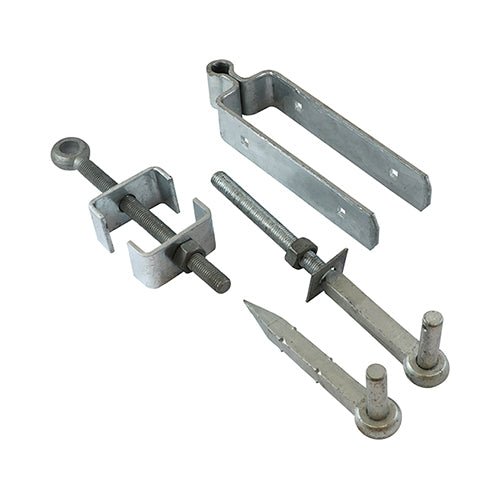 Adjustable Fieldgate Hinge Set - Hot Dipped Galvanised