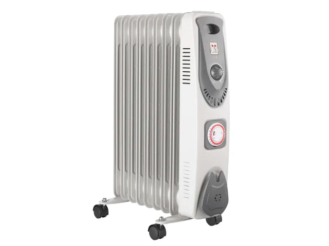 Airmaster AIRCR2TSL 2kw Slim Oil Filled Radiator - White - Compact - Thermostat