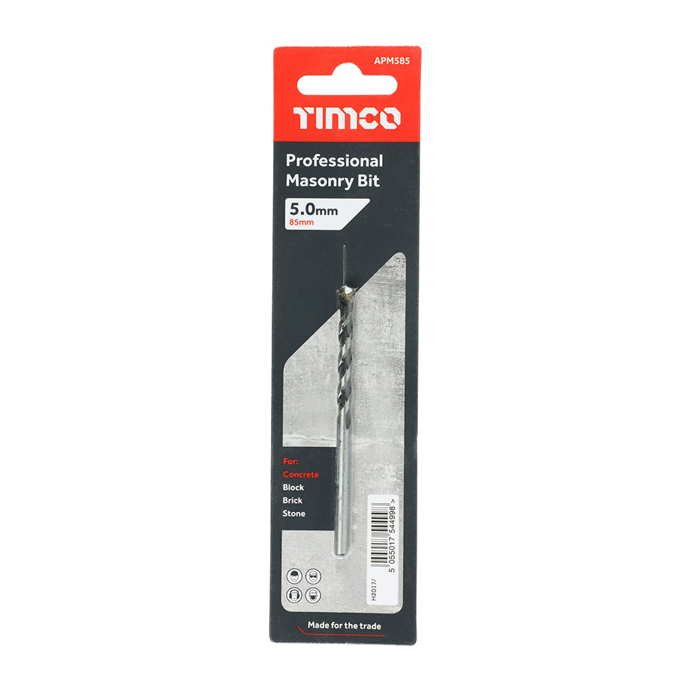 Professional Masonry Bit - 5.0 x 85