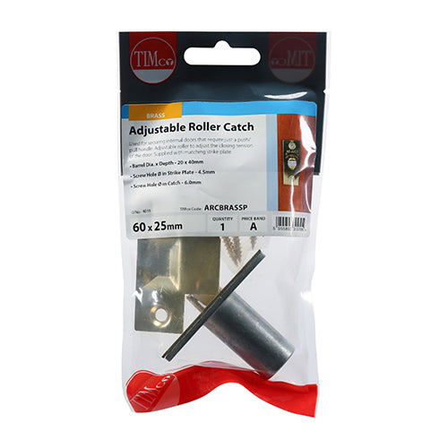 Adjustable Roller Catch - Brass