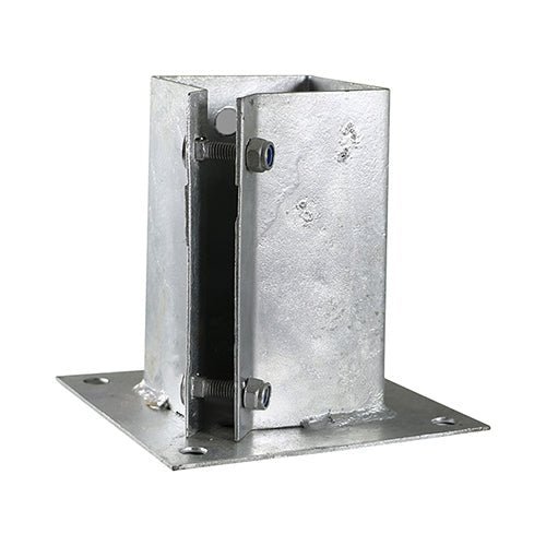 Bolt Down Fence Post Shoe - Hot Dipped Galvanised