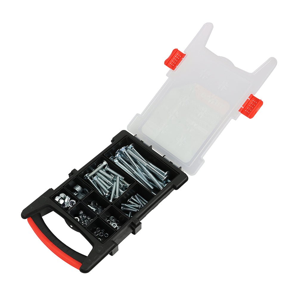 Mixed Carriage Bolts Grab Pack - Zinc - 140 Pieces