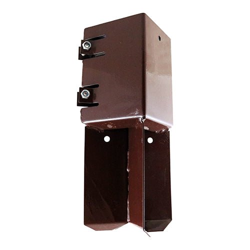 Concrete In Fence Post Shoe - Bolt Secure - Oxide Red - Pack 10