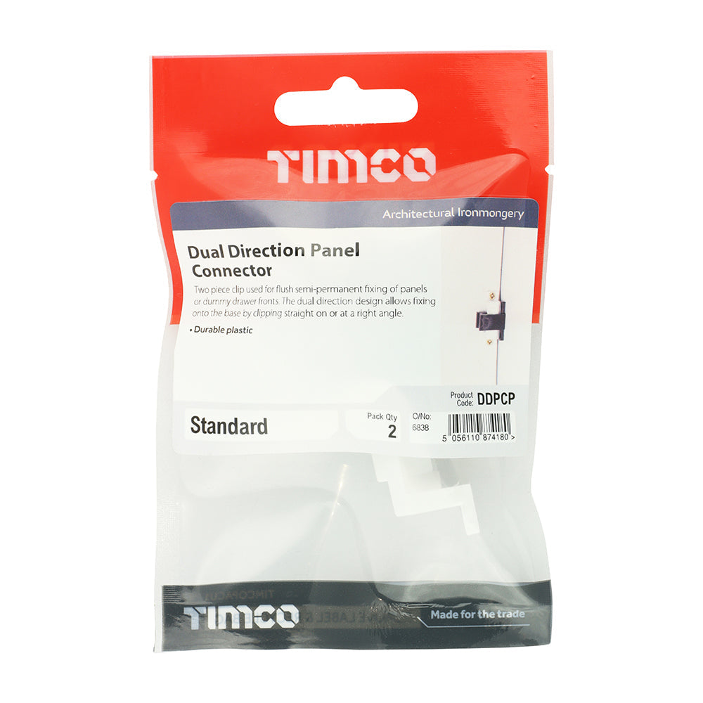 Dual Direction Panel Connector - 15 x 90 x 133 (Pack 2)