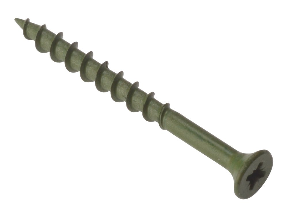 Decking Screw Pozi Green Anti-Corrosion - Box 200