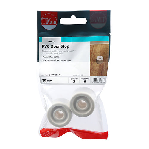 PVC Door Stop - White - 32 x 21 (Pack 2)