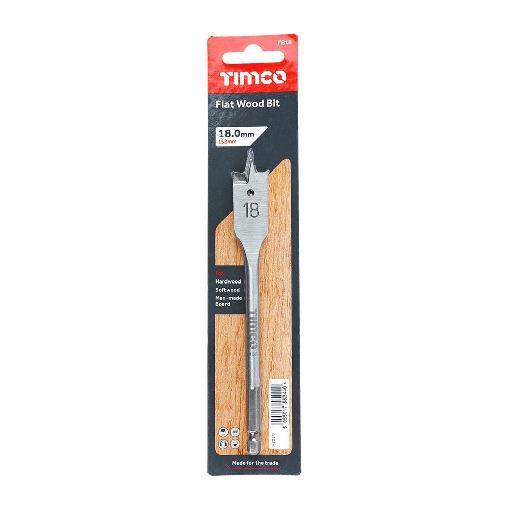 Flat Wood Bit - 18.0 x 152