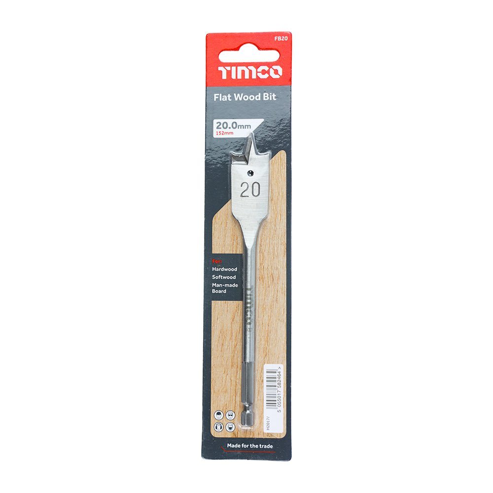 Flat Wood Bit - 20.0 x 152