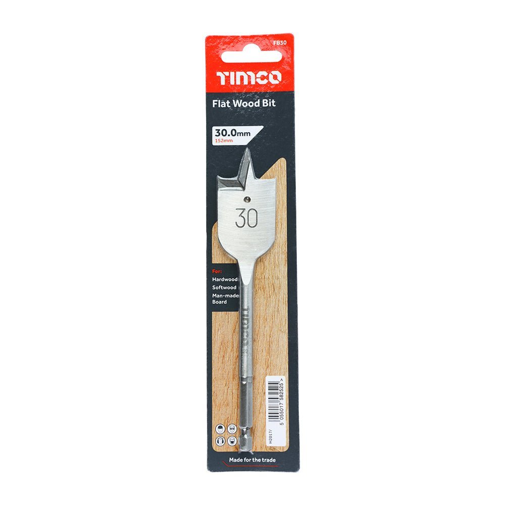 Flat Wood Bit - 30.0 x 152