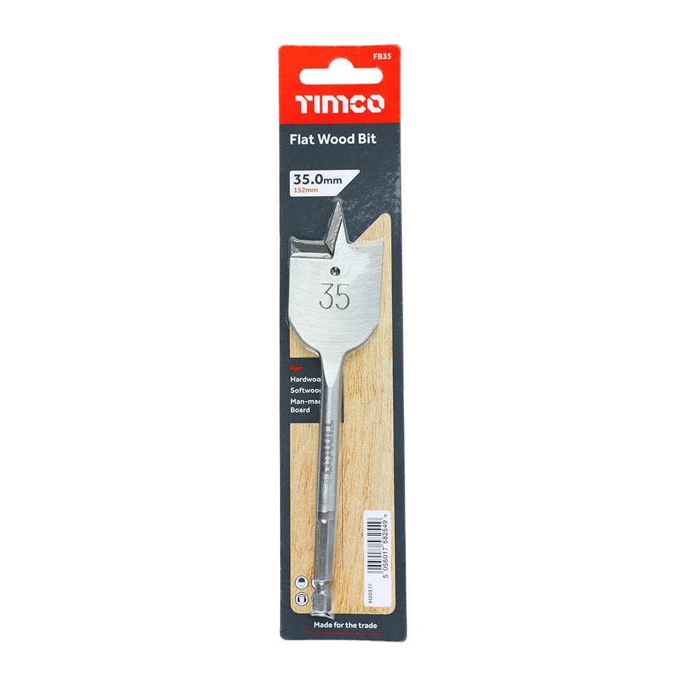 Flat Wood Bit - 35.0 x 152