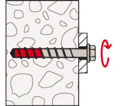 Fischer UltraCut FBS II US R Concrete Screw - Hardened Red Tip